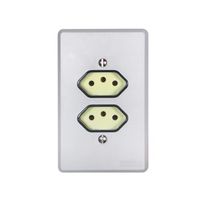 Tomada 2 Módulo Marf 2P+T 10A 250V Com Placa 4X2" Cinza Silentoque 054345 Pial Legrand