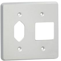 Placa Com Furo 2+1 Separ 4X4" Cinza Silent 054392 Pial Legrand