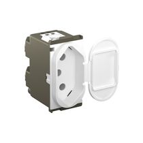 Módulo Tomada 1 Módulo Branco 2P+T 10A 220V Com Tampa Nereya 663051 Pial Legrand