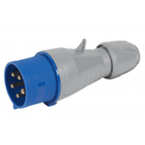 Plugue Industrial Reto 5Pin 3P+N+T 32A 200/250V Azul P17 Tempra 555236 Cemar Legrand