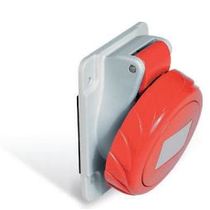 Tomada Angular 3 Polos + Neutro + Terra 16A 415V Vermelho 6H IP67 90X100Mm Quasar QUA5046 Steck