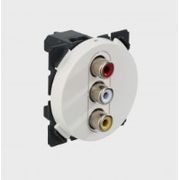 Módulo Tomada Audio/Video Rca 3 Vias Red 2 Módulo Branco Arteor 573273 Pial Legrand