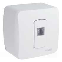 Caixa Tomada Sobrepor Tampa 1Módulo Rj11 Branco S3B66900 Schneider