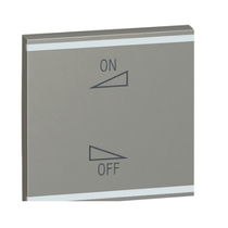 Interruptor Tomada Predial Regulável 2 Módulos Magnésio com Símbolo On-Off Quadrada 574488 Pial Legrand