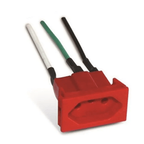 Tomada Painel 2 Polos + Terra 250V 20A Vermelho S8631 Steck