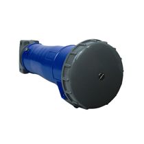 Tomada Embutir Fêmea 3 Polos + Neutro + Terra 63A 200/250V Azul 9H IP67 Com Tamp S5509 Steck