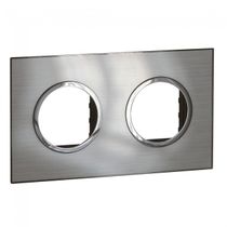 Placa Embutida 2 Postos 2X2" Cinza Arteor 575516 Pial Legrand