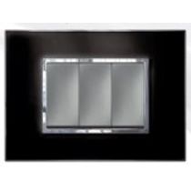 Placa Embutida 3 Postos 3X2" Preto Arteor 575523 Pial Legrand