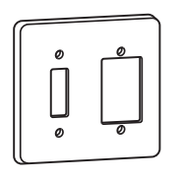 Placa 1+3 Postos 4X4" Cinza Silent 8513 Pial Legrand