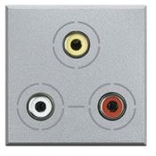 Módulo Tomada Audio/Video Rca 2 Módulo Branco AXOLUTE Pial Legrand