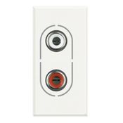 Módulo Tomada Audio/Video Rca 1 Módulo Branco AXOLUTE Pial Legrand