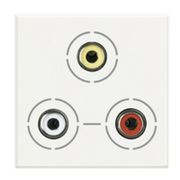 Tomada Audio/Video Rca Embutir Branco 2 Módulo Living Light AXOLUTE Pial Legrand