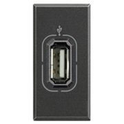 Módulo Tomada Audio/Video USB 1 Módulo Preto AXOLUTE Pial Legrand