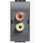 Módulo Tomada Audio/Video Rca Preto Anel Vm/Am L4269R Pial Legrand