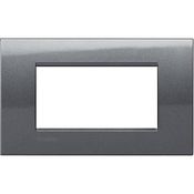 Placa Embutida 4 Postos 5X2" Cinza Esc Fixo LNA4804AC Pial Legrand