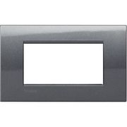 Placa Embutida 4 Postos 5X2" Cinza Esc Fixo LNA4804AC Pial Legrand
