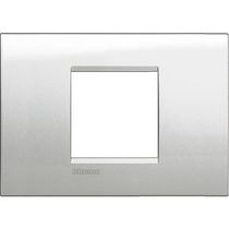 Placa Embutida 2 Postos 4X2" Prata LNA4819GL Pial Legrand