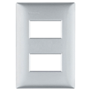 Placa 2 Postos 4X2" Prata Thesi M5P2PT Pial Legrand