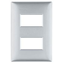 Placa 2 Postos 4X2" Prata Thesi M5P2PT Pial Legrand