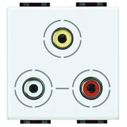 Tomada Audio/Video Rca Embutir Branco 2 Módulo Living Light N4283 Pial Legrand