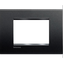 Placa Embutida 3 Postos 4X2" Preto SLNA4803AE Pial Legrand