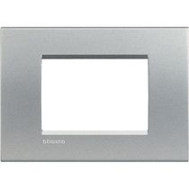 Placa Embutida 3 Postos 4X2" Cinza SLNA4803TE Pial Legrand