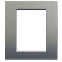 Placa Embutida Tpla/Met 3+3 Postos 4X4" Cinza SLNA4826AE Pial Legrand