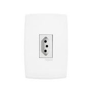 Tomada Branco 2P+T 10A 250V Com Placa 4X2" Branco Vert Pplus 615076 Pial Legrand