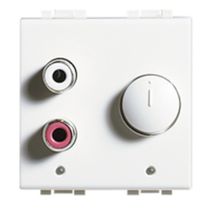 Módulo Tomada Audio/Video Rca Quad 2 Módulo Branco Pre Amplif N4560 Pial Legrand