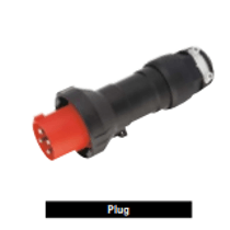 Plugue Industrial Pa 3P+T 63A 500V Preto GHG5147407R0001 Eaton