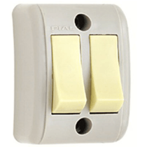 Interruptor Sobrepor 2P Am 250V 10A Com Placa Cinza Silent 2500 Pial Legrand