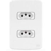 Tomada 2 Módulo Branco 2P+T 20A 250V Com Placa 4X2" Branco 13272666 WEG