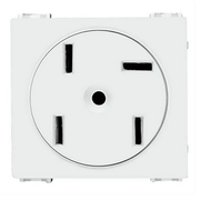 Tomada Telefone Embutir 4P 2Módulo Branco Com Placa Branco M4021 Pial Legrand
