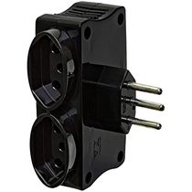 Tomada Carregador USB Embutir Preto 1 Módulo DN1650 Daneva Legrand