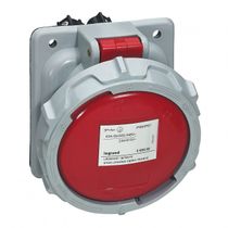 Tomada Embutir Fêmea 3P+N+T 63A 415V Vermelho 6H Ip66/67 555589 Cemar Legrand