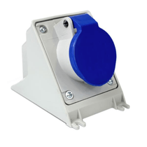 Plugue Industrial Sobrepor Macho Pa 2 Polos + Terra 32A 200-250V Azul NN3206 Steck