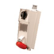 Tomada Sobrepor Fêmea 3 Polos + Neutro + Terra 16A 440V Vermelho 6H Com Bloqueio Mecanico IP65 SS5006B Steck