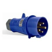 Plugue Industrial 3 Polos + Neutro + Terra 16A 200-250V Azul N5079W Steck