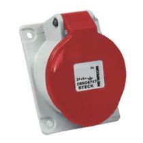 Tomada Embutir Fêmea 3 Polos + Neutro + Terra 32A 440V Vermelho 6H IP67 N5246W Steck