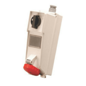 Tomada Sobrepor Fêmea 3 Polos + Neutro + Terra 32A 440V Vermelho 6H Com Bloqueio Mecanico IP65 SS5206B Steck