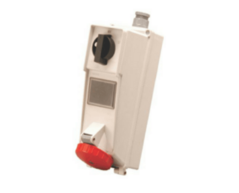 Tomada Sobrepor Fêmea 3 Polos + Neutro + Terra 32A 440V Vermelho