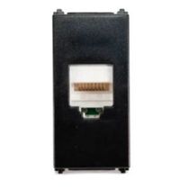 Tomada Telefone Embutir Rj45 6E 1Módulo Preto S/Plac Refinatto 13799589 WEG