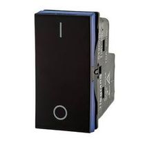 Módulo Interruptor 1 Simp Embutir 2P 250V 10A Preto Pialplus 612005PT Pial Legrand