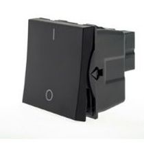 Módulo Interruptor 1 Simp Embutir 2P 250V 25A 2Módulo Preto Plus+ 612016PT Pial Legrand
