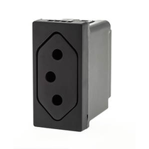 Tomada Preto 2P+T 10A 250V S/ Placa Pplus 615041PT Pial Legrand