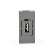 Módulo Tomada USB Embutir Cinza S/Plac 1 615088CZ Pial Legrand