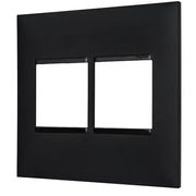 Placa 2+2P 4X4" Preto Plus+ 618512PT Pial Legrand