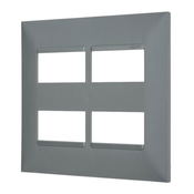 Placa 2+2P 4X4" Cinza Plus+ 618514CZ Pial Legrand