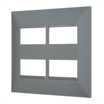 Placa 2+2P 4X4" Cinza Plus+ 618514CZ Pial Legrand