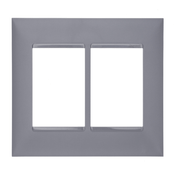 Placa 3+3 Postos 4X4" Cinza Plus+ 618516CZ Pial Legrand